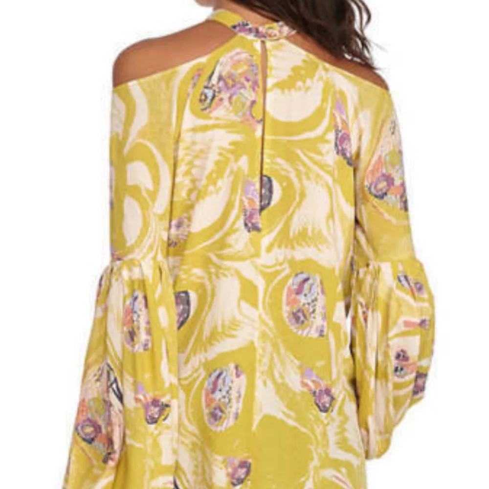 Free people Drift Away Open Shoulder Tunic Dress - Picture 2 of 12